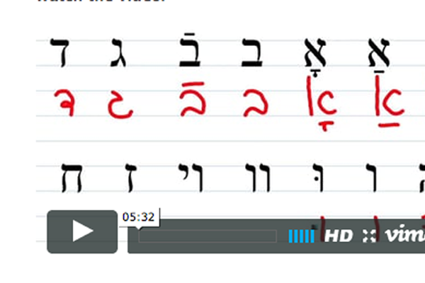 Learn The Yiddish Alphabet | Yiddish Book Center